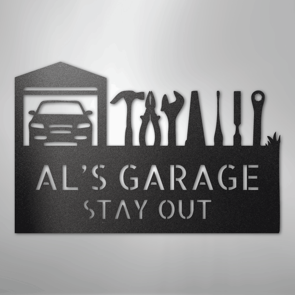 Custom Metal Wall Art - Personalized Garage Sign