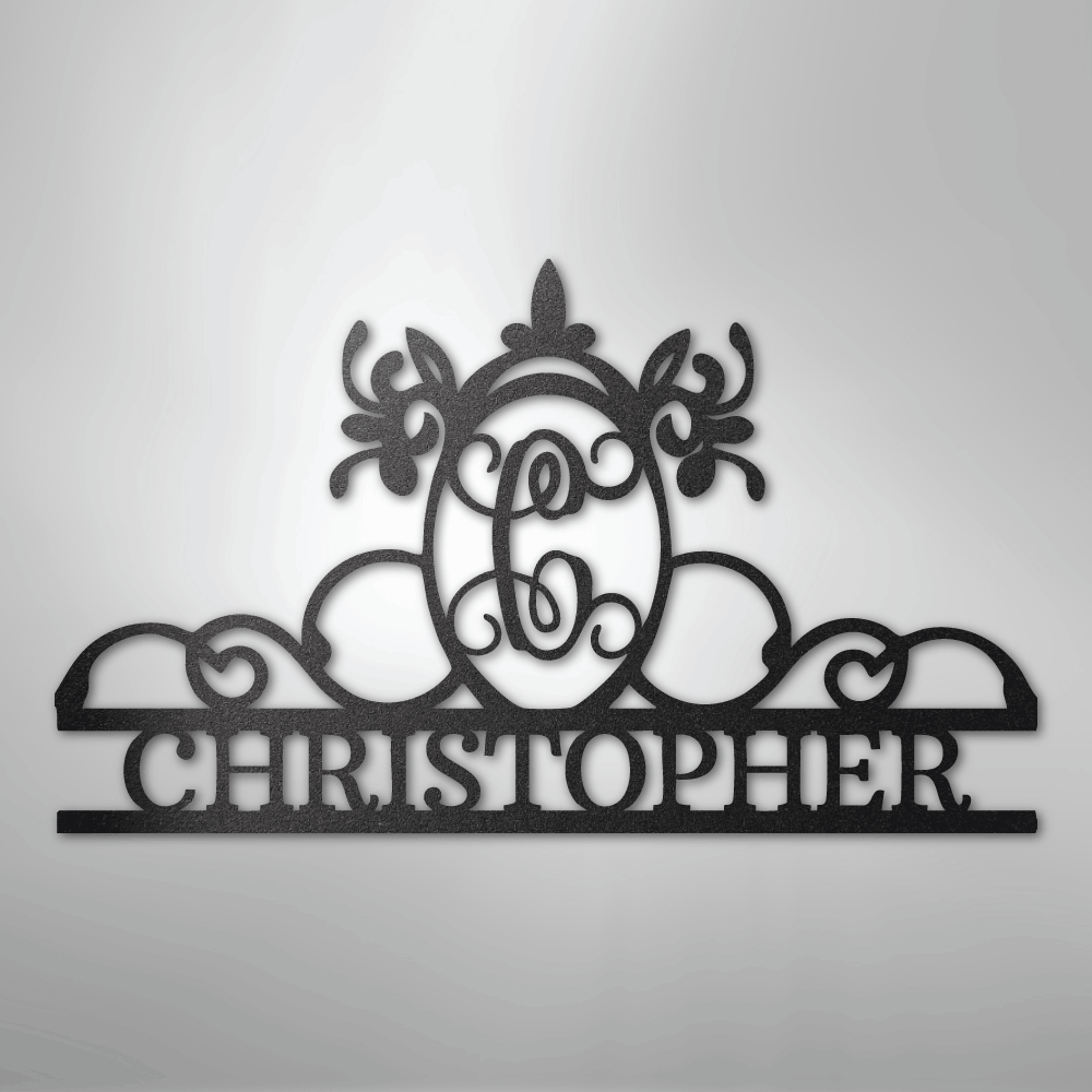 Custom Metal Wall Art - Personalized Monogram Sign