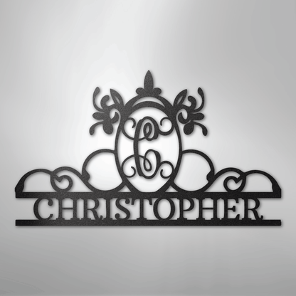 Custom Metal Wall Art - Personalized Monogram Sign