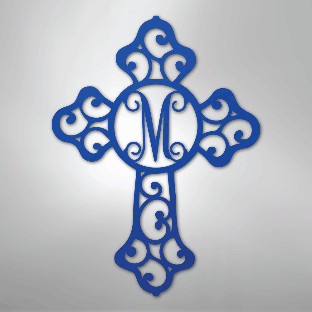 Custom Metal Wall Art - Personalized Christian Sign Blue