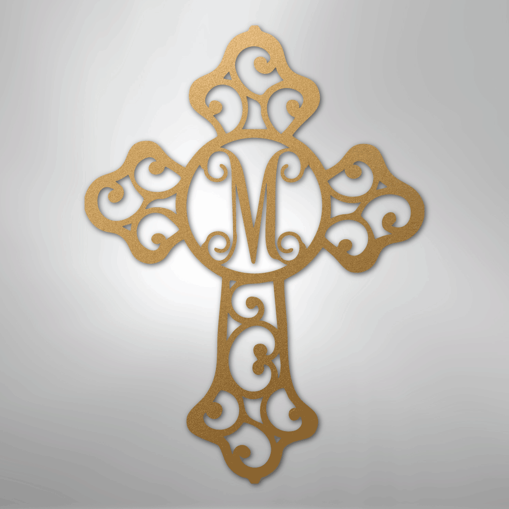 Custom Metal Wall Art - Personalized Christian Sign Gold