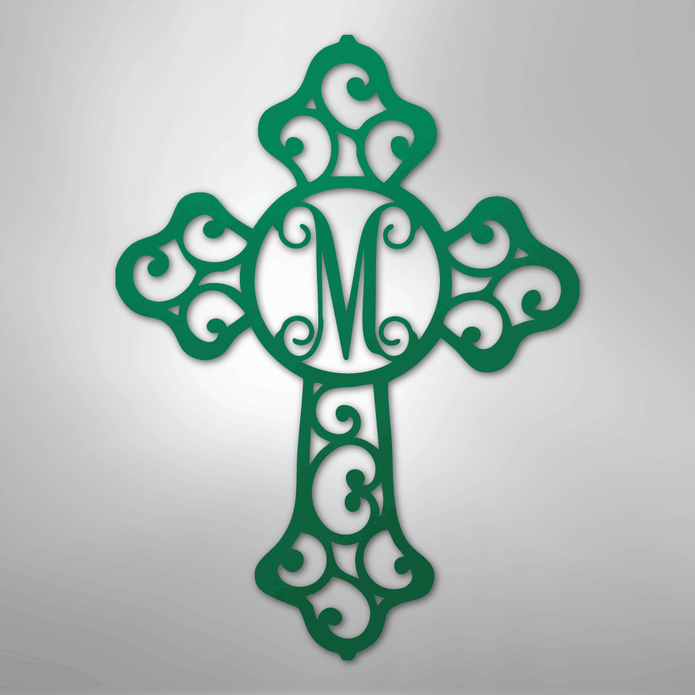 Custom Metal Wall Art - Personalized Christian Sign Green