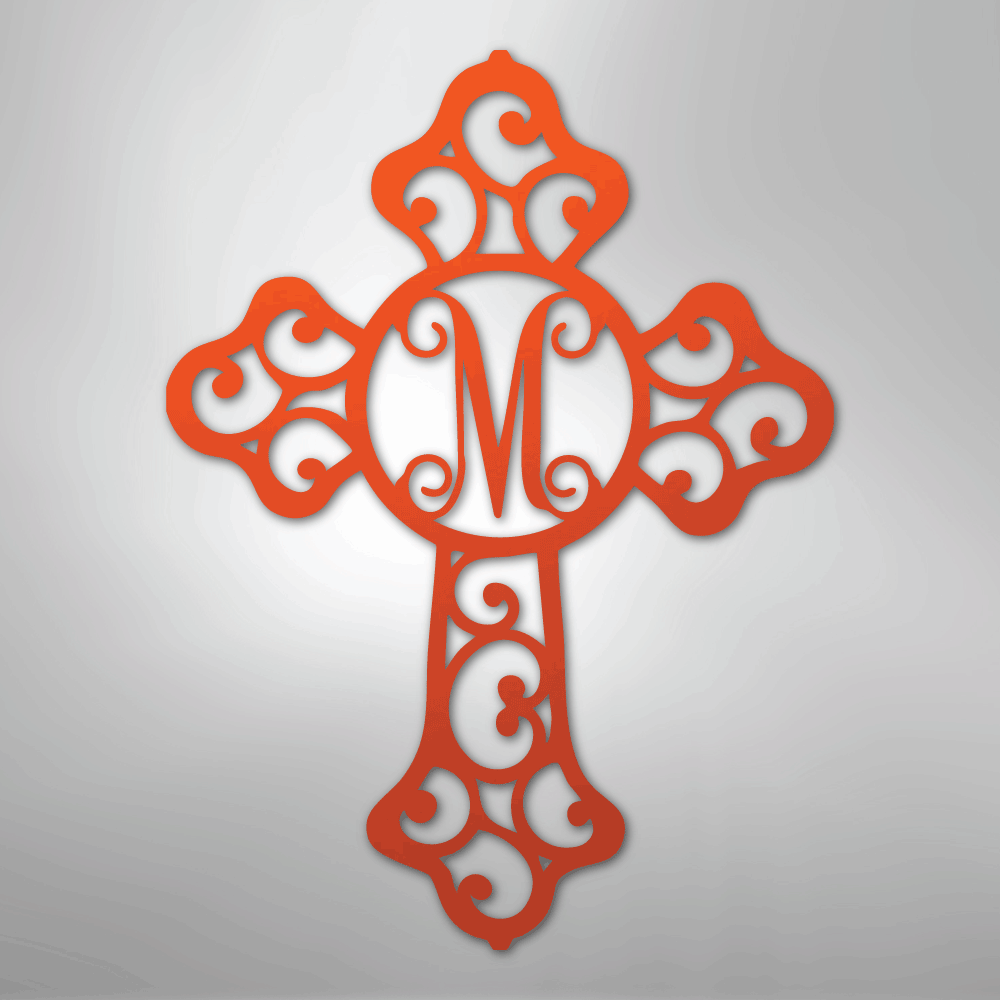 Custom Metal Wall Art - Personalized Christian Sign Orange