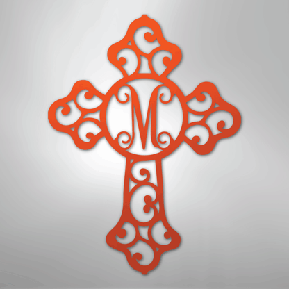 Custom Metal Wall Art - Personalized Christian Sign Orange