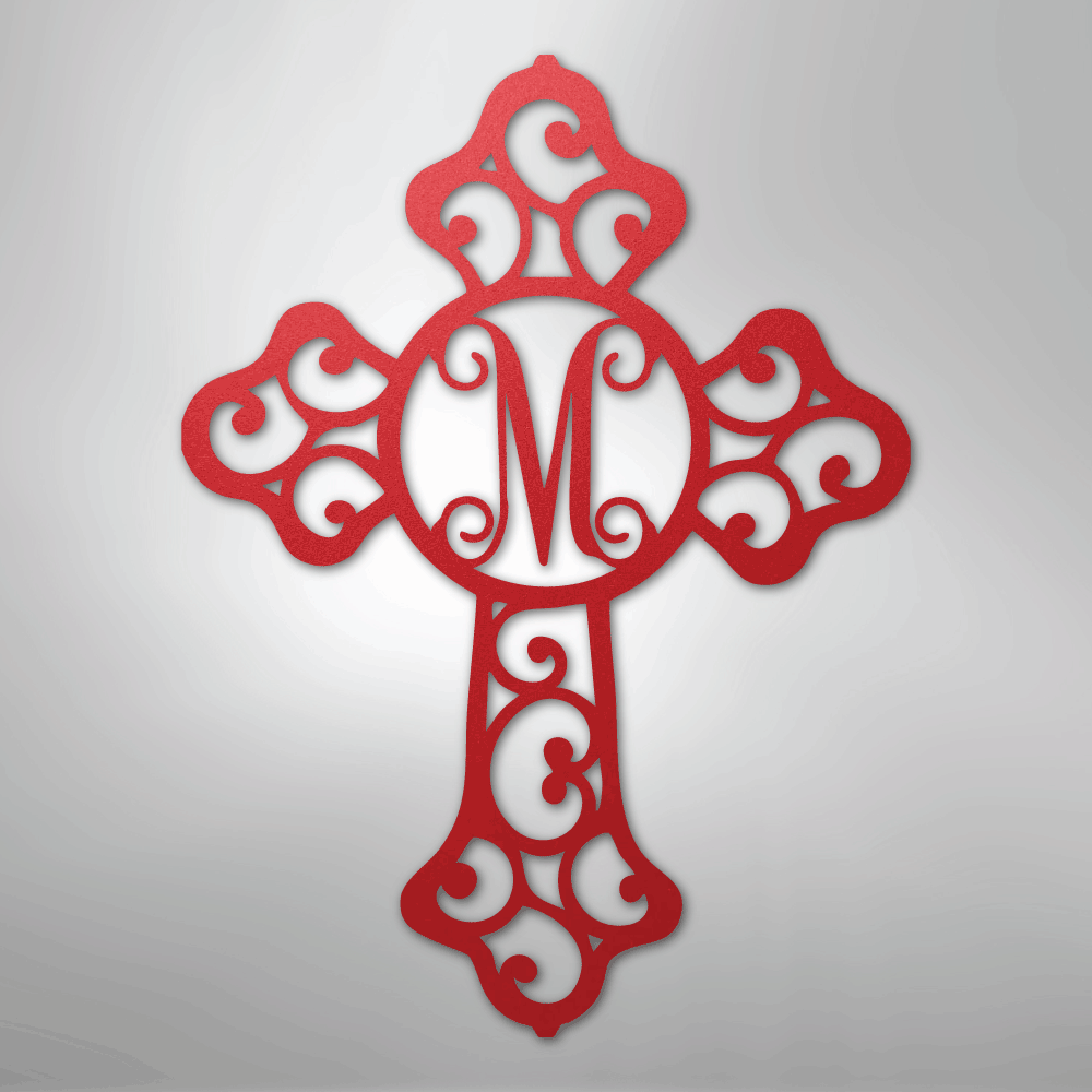 Custom Metal Wall Art - Personalized Christian Sign Red