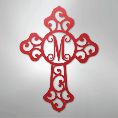 Custom Metal Wall Art - Personalized Christian Sign Red