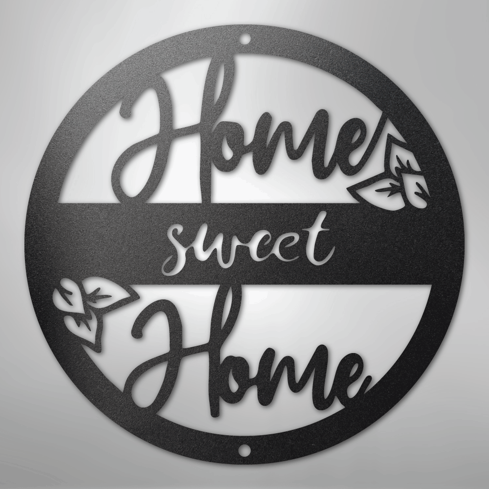 Metal Wall Art - Home Sweet Home Name Sign