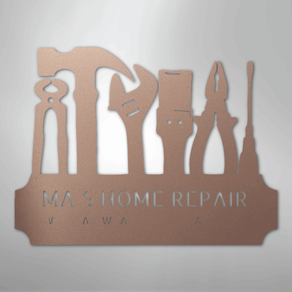 Custom Metal Wall Art - Personalized Workshop Sign Rose