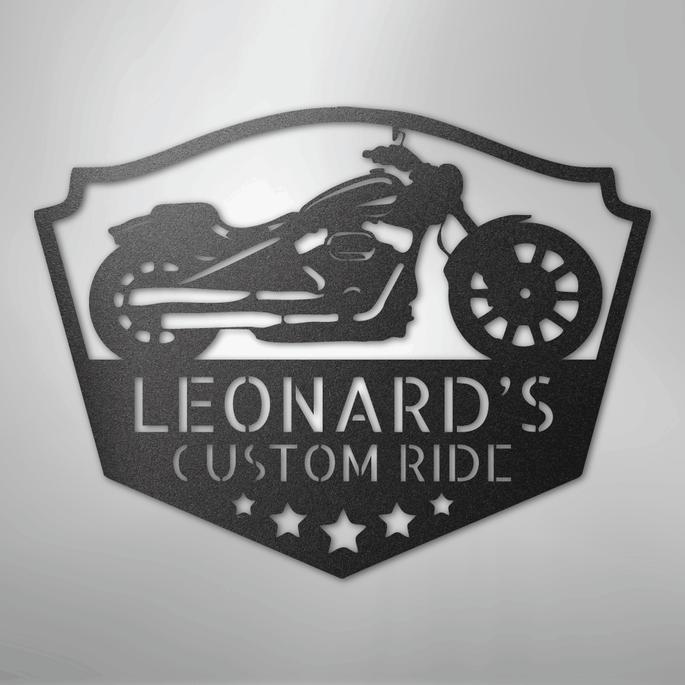 Custom Metal Wall Art - Personalized Biker Sign
