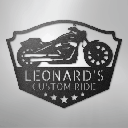Custom Metal Wall Art - Personalized Biker Sign