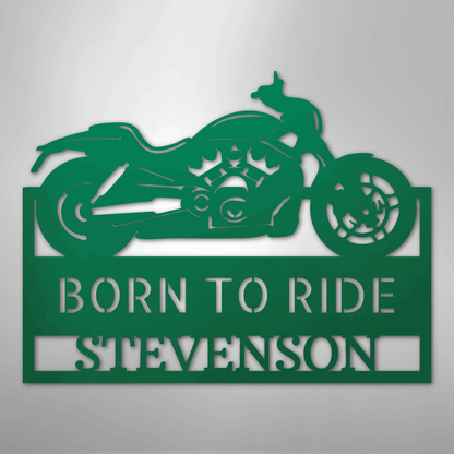 Custom Metal Wall Art - Personalized Car Garage Steel sign Green