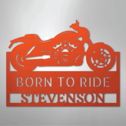 Custom Metal Wall Art - Personalized Car Garage Steel sign Orange