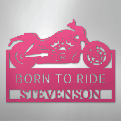 Custom Metal Wall Art - Personalized Car Garage Steel sign Pink