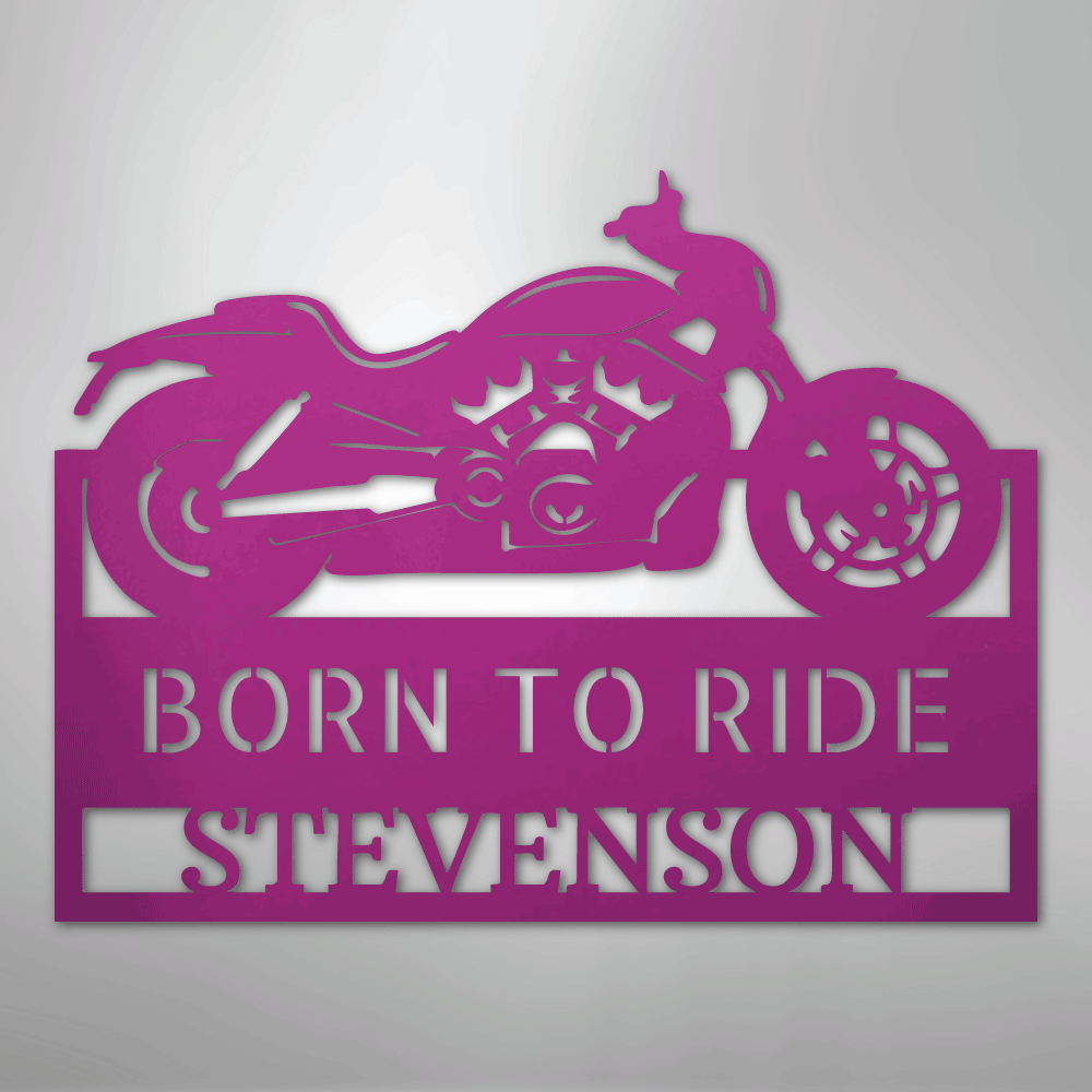Custom Metal Wall Art - Personalized Car Garage Steel sign Purple