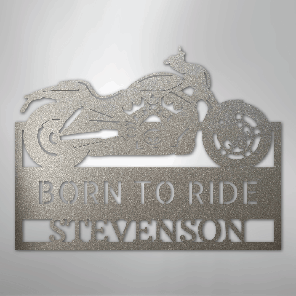 Custom Metal Wall Art - Personalized Car Garage Steel sign Silver