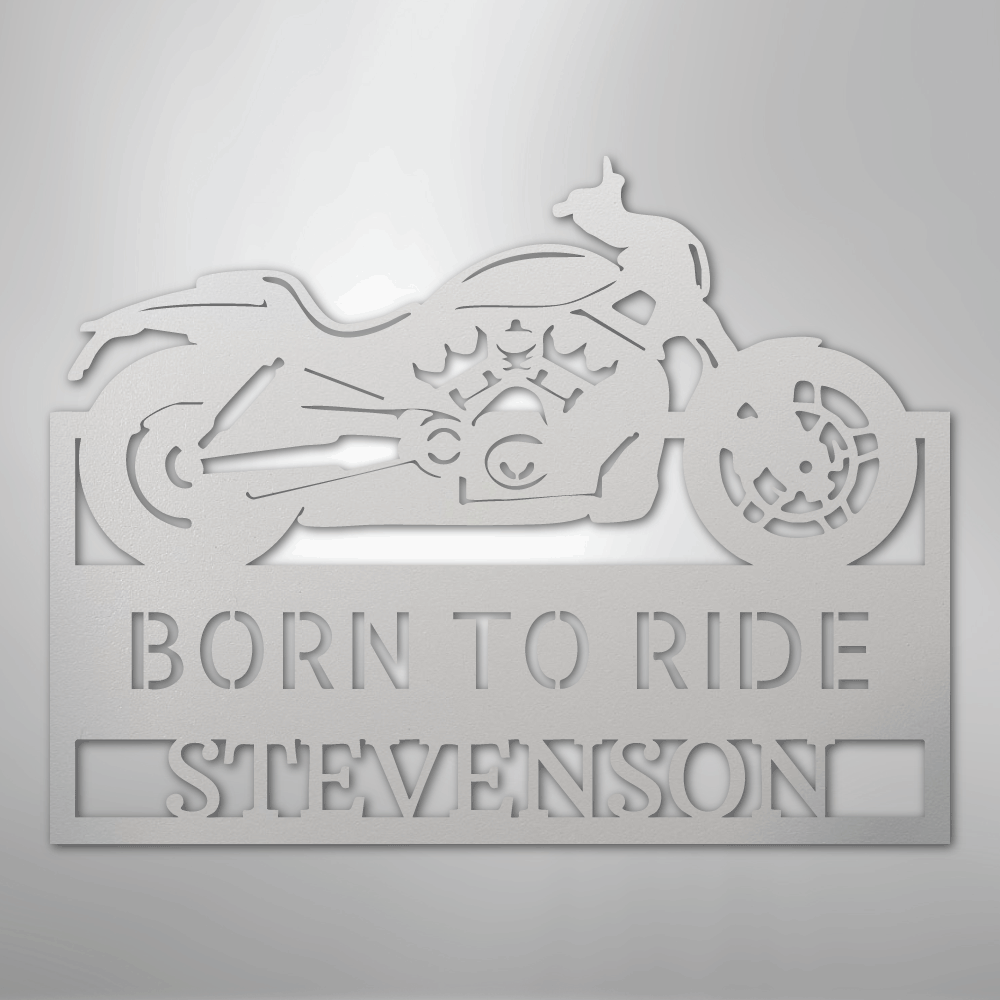 Custom Metal Wall Art - Personalized Car Garage Steel sign White