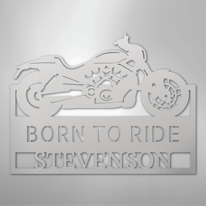Custom Metal Wall Art - Personalized Car Garage Steel sign White