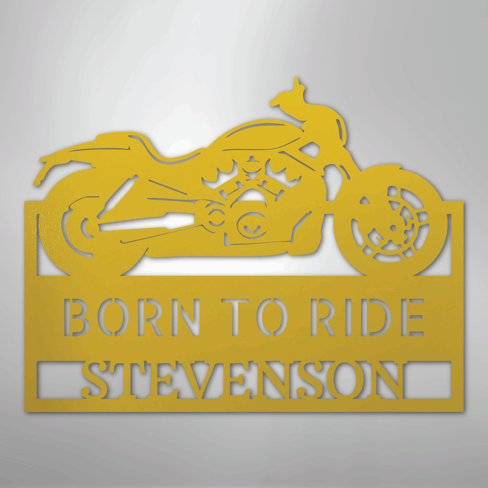Custom Metal Wall Art - Personalized Car Garage Steel sign Yellow
