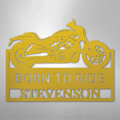 Custom Metal Wall Art - Personalized Car Garage Steel sign Yellow