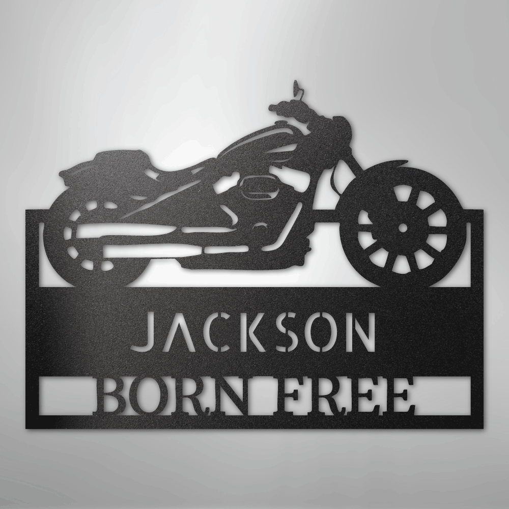 Custom Metal Wall Art - Personalized Biker Sign