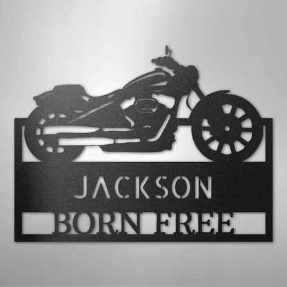 Custom Metal Wall Art - Personalized Biker Sign