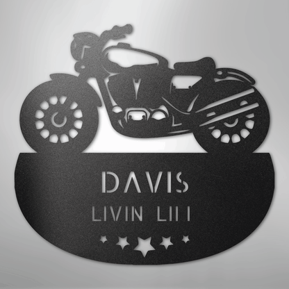 Custom Metal Wall Art - Personalized Biker Sign
