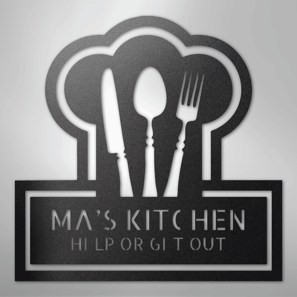 Custom Metal Wall Art - Personalized Kitchen Sign