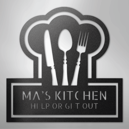 Custom Metal Wall Art - Personalized Kitchen Sign