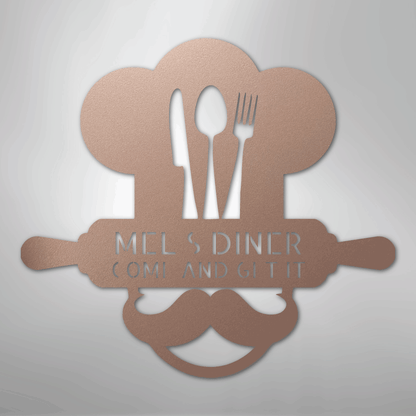 Custom Metal Wall Art - Personalized Kitchen Sign Rose