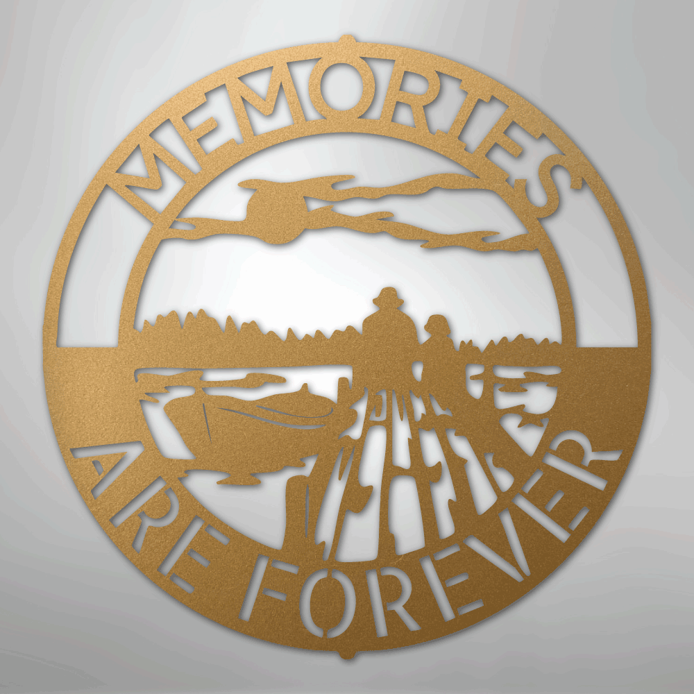 Custom Metal Wall Art - Personalized Family Memories Sign Gold