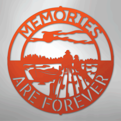 Custom Metal Wall Art - Personalized Family Memories Sign Orange