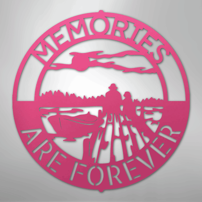 Custom Metal Wall Art - Personalized Family Memories Sign Pink