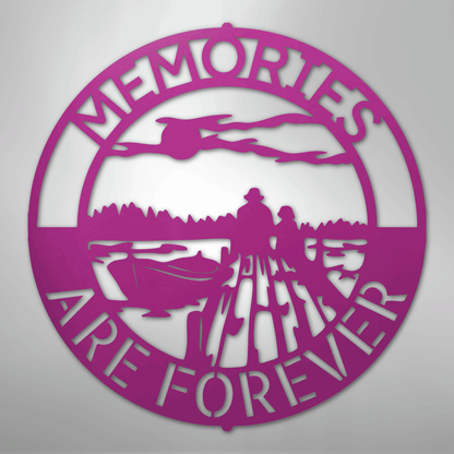 Custom Metal Wall Art - Personalized Family Memories Sign Purple