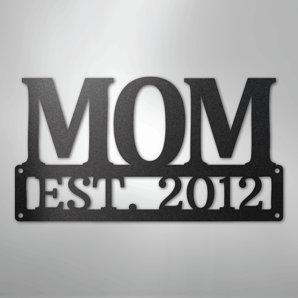 Custom Metal Wall Art - Personalized Mom Name Sign