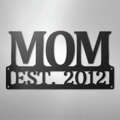 Custom Metal Wall Art - Personalized Mom Name Sign