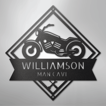 Custom Metal Wall Art - Personalized Biker Sign