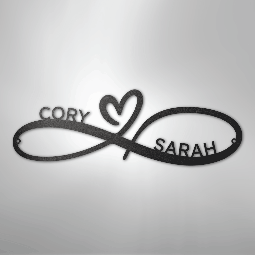 Custom Metal Wall Art - Personalized Infinity Sign