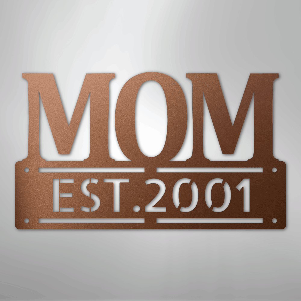 Custom Metal Wall Art - Personalized Mother's Day Name Sign Copper