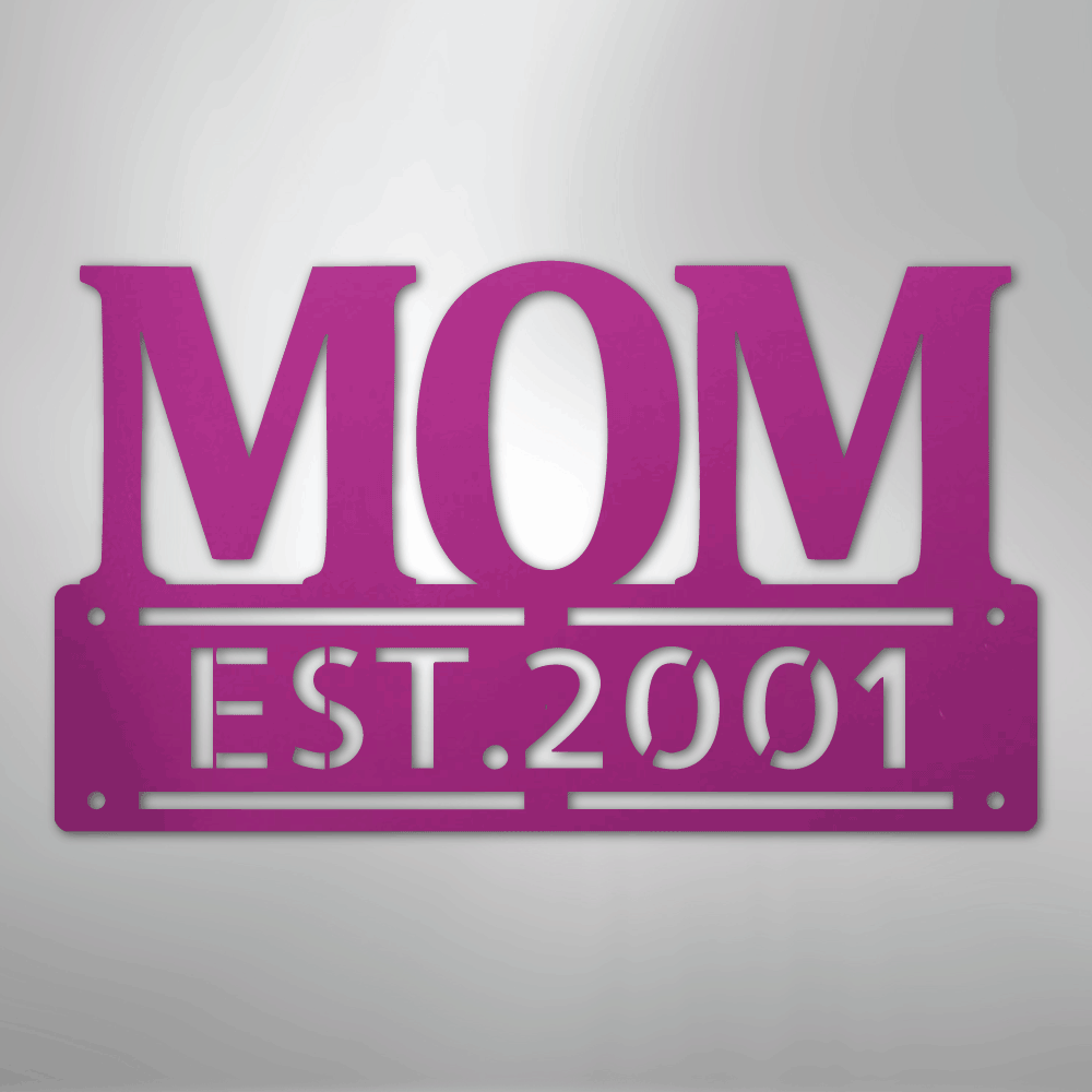 Custom Metal Wall Art - Personalized Mother's Day Name Sign Purple