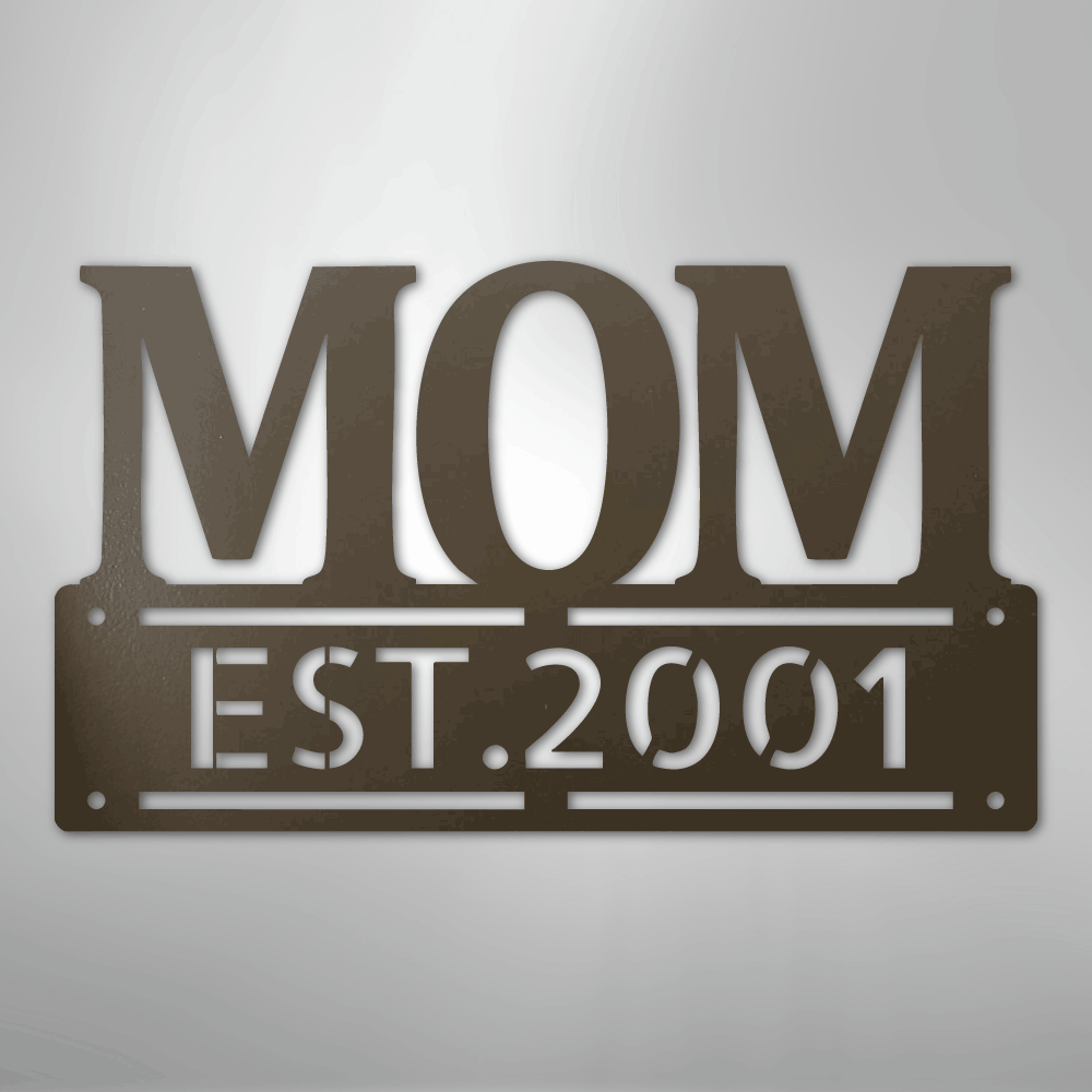 Custom Metal Wall Art - Personalized Mother's Day Name Sign Stone
