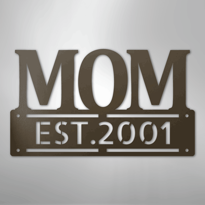 Custom Metal Wall Art - Personalized Mother's Day Name Sign Stone