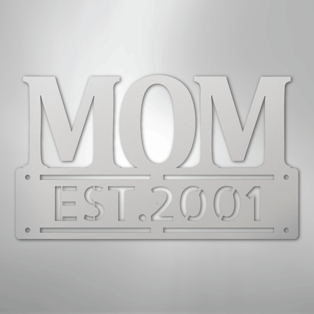Custom Metal Wall Art - Personalized Mother's Day Name Sign White