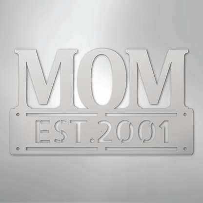 Custom Metal Wall Art - Personalized Mother's Day Name Sign White
