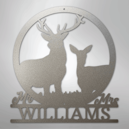 Custom Metal Wall Art - Personalized Anniversary Sign Silver