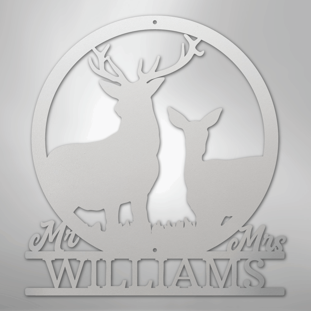 Custom Metal Wall Art - Personalized Anniversary Sign White