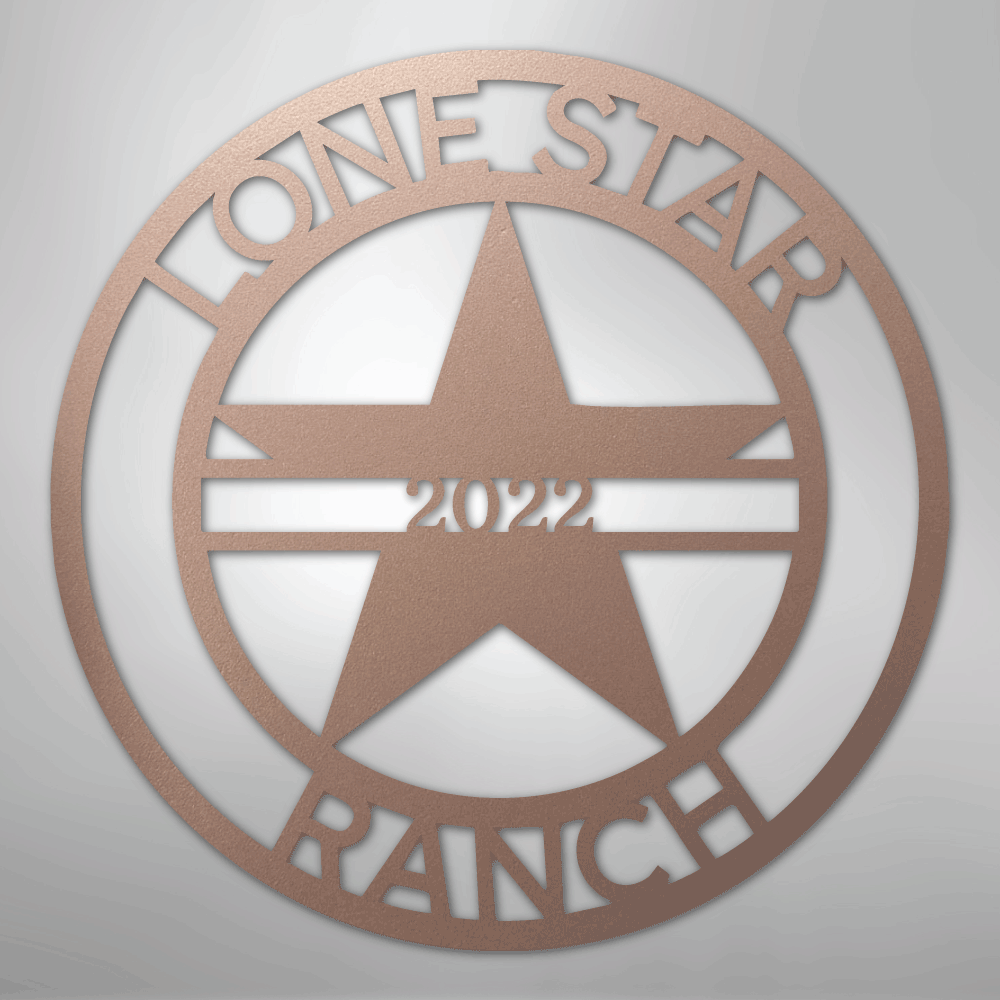 Custom Metal Wall Art - Personalized Star Sign Rose