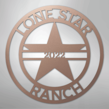 Custom Metal Wall Art - Personalized Star Sign Rose
