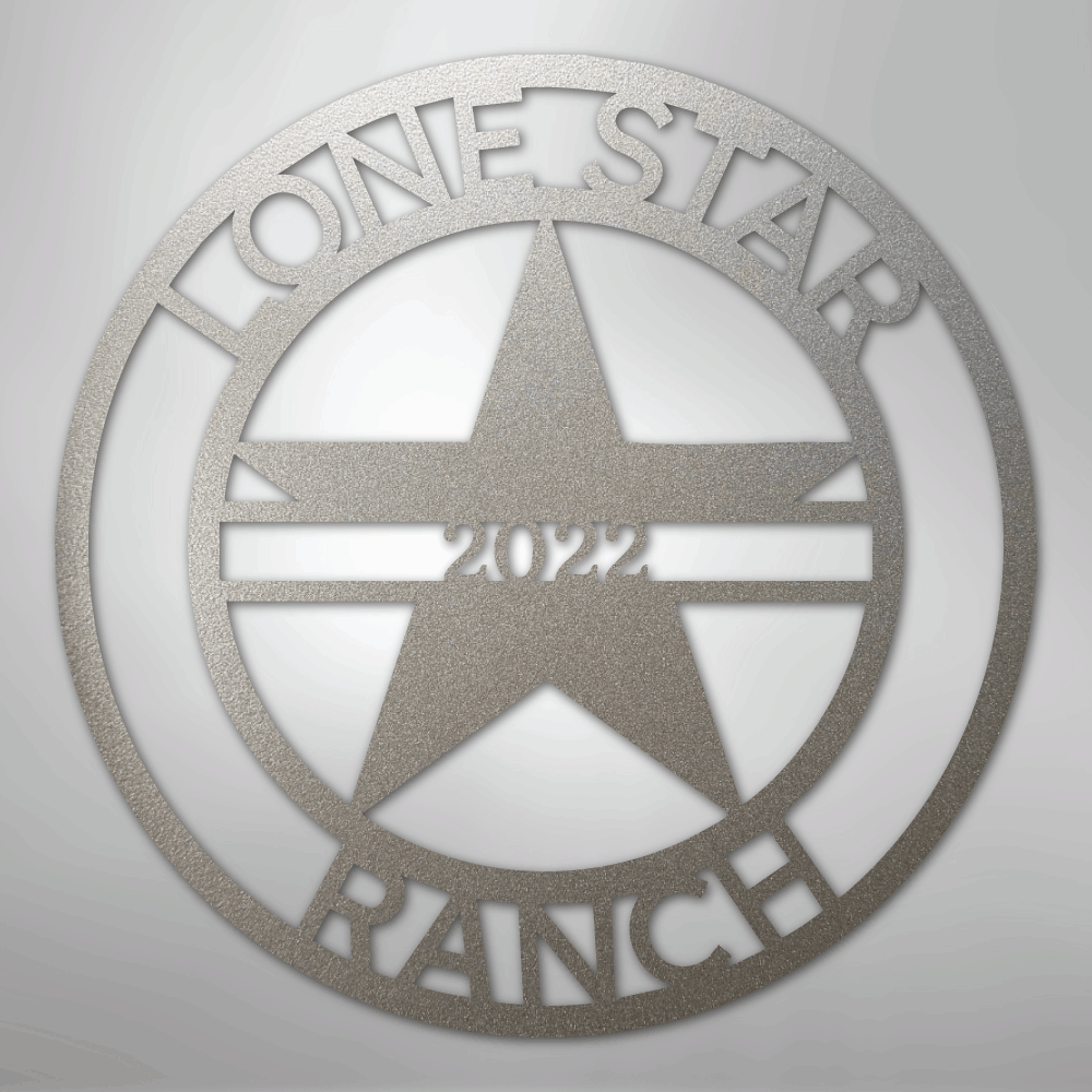 Custom Metal Wall Art - Personalized Star Sign Silver