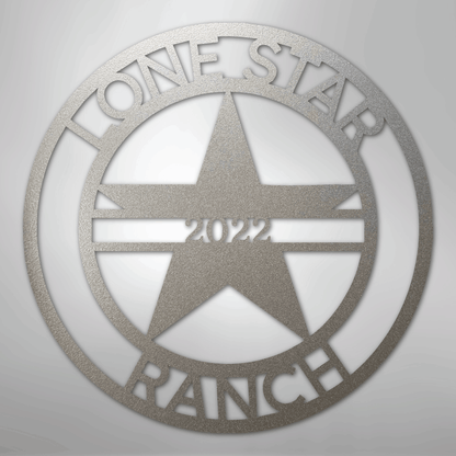 Custom Metal Wall Art - Personalized Star Sign Silver