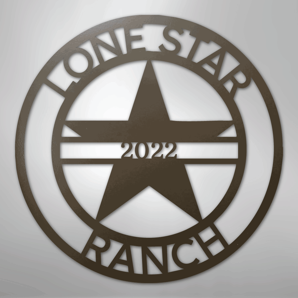 Custom Metal Wall Art - Personalized Star Sign Stone